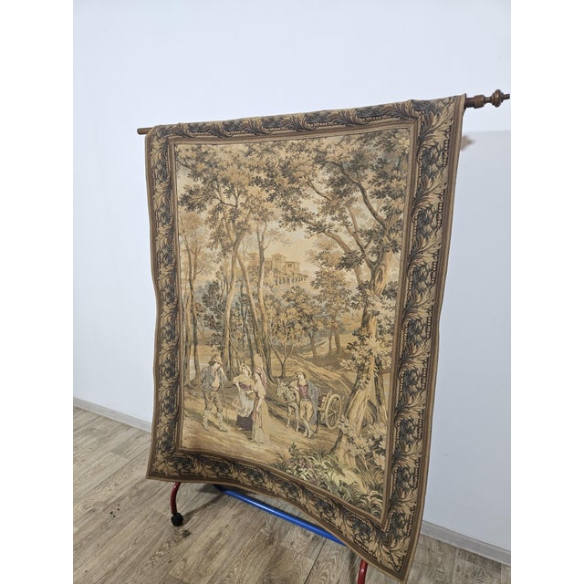 Tapestry with Idyllic Forest Motif from Aubusson, France, Late 19th Century For Sale - Image 12 of 18