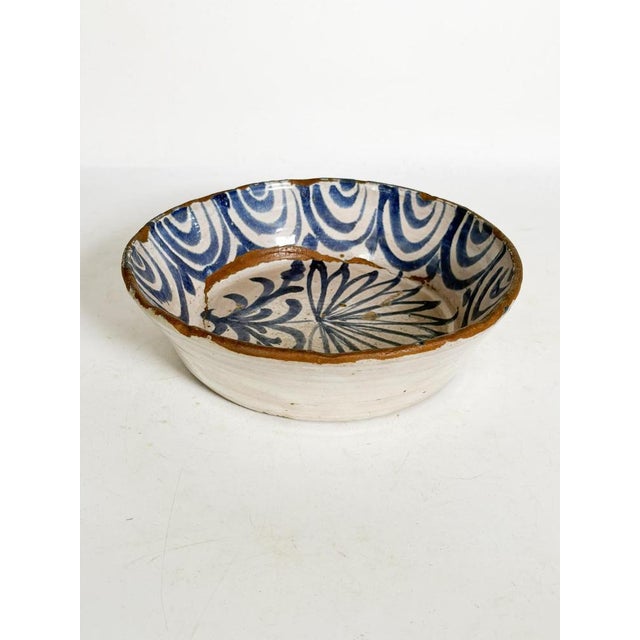 Charming antique Italian ceramic trinket dish dating from the 19th century. This handcrafted piece features a hand-painted...