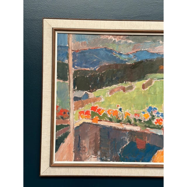 John Hedman, Balcony View, 1960s, Oil on Panel, Framed For Sale - Image 5 of 18