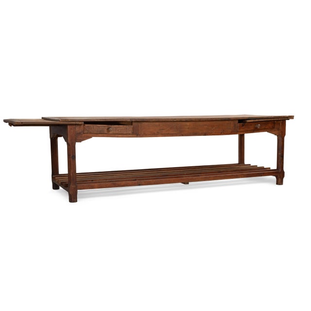 Rustic European Early 1900s Antique French Wine Harvest Table For Sale - Image 3 of 4