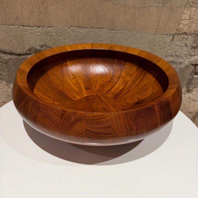 Dansk Vintage Dansk Staved Teak Salad Bowl Jens Quistgaard Danish Modern For Sale - Image 4 of 9