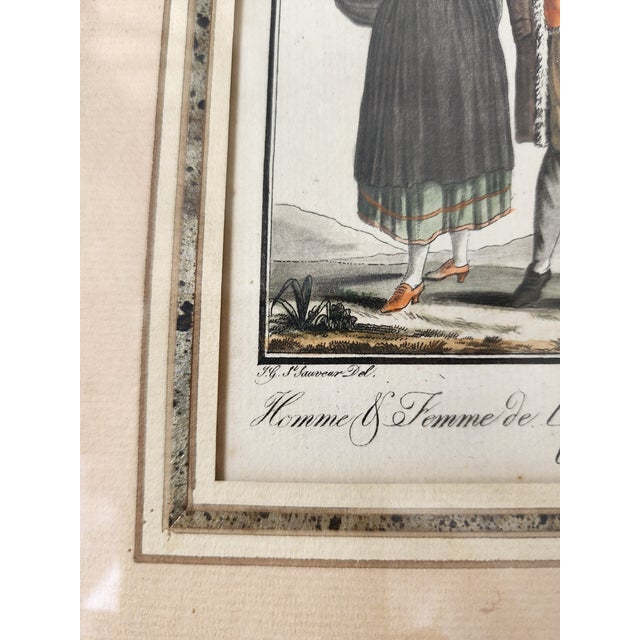 Set of 4 Antique Jacques Grasset De Saint-Sauveur Hand Colored French Engravings For Sale - Image 17 of 18