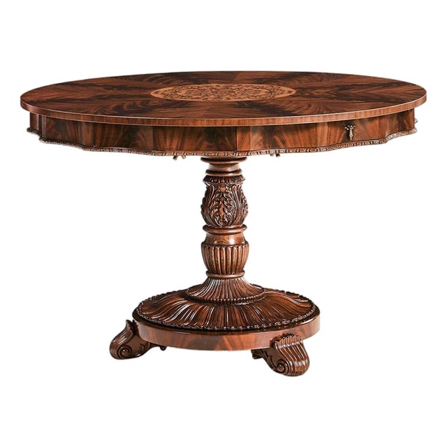 Finely Inlaid Mahogany Centre Table For Sale