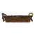 Mid 20th Century Rustic Handcrafted Woven Willow Long Trough Basket With Sculptural Root Handles For Sale