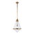 Thomas O'Brien for Visual Comfort Signature Gale Large Pendant in Hand-Rubbed Antique Brass with Seeded Glass For Sale