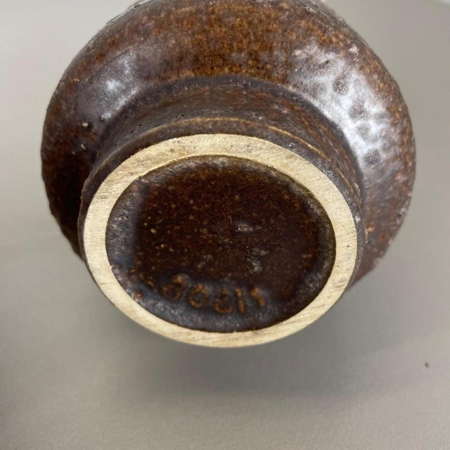 Set of Two Pottery Fat Lava Vases Crusty Brown-White from Jopeko, Germany, 1970s, Set of 2 For Sale - Image 18 of 18