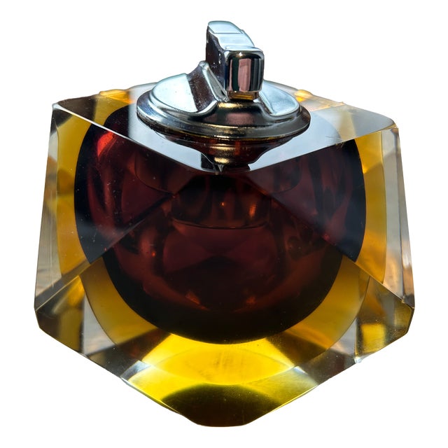 Murano Submerged Glass Table Lighter from Seguso Vetri Darte, 1960s For Sale