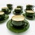 Empire Green Espresso Cups with Gold Trim by Helvetia Express, 1970s, Set of 10 For Sale - Image 9 of 9