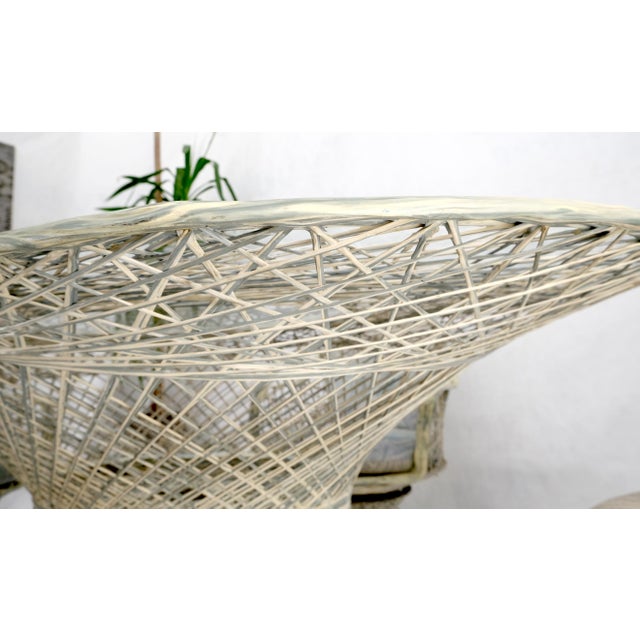 Mid-Century Modern Russel Woodard Spun Fiberglass Oval Racetrack Dining Table 4 Chairs Outdoor Set For Sale - Image 3 of 18