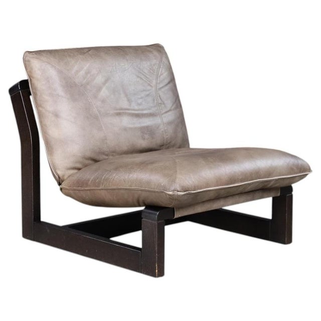 Patinated Leather Sling Lounge Chair from Dreipunkt International, Germany, 1970s For Sale - Image 18 of 18
