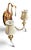 1990s Mid-Century Modern Gold Leaf 2-Light Crystal Wall Sconce For Sale - Image 14 of 14