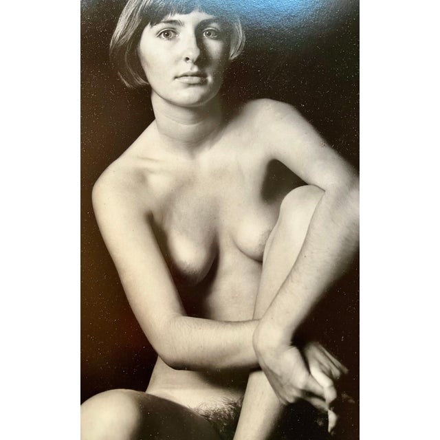 Paper Black and White Photograph of Female Nude - Artist Unknown For Sale - Image 7 of 12