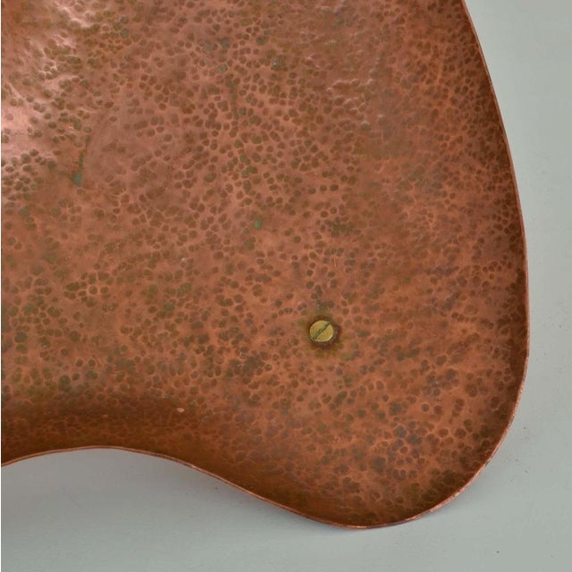 Kidney Shape Copper Decorative Bowl, 1950s For Sale - Image 14 of 15