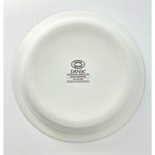 1990s 1990s Dansk “Christianshavn, Green” Set of 4 Porcelain Rim Soup Bowls For Sale - Image 5 of 5