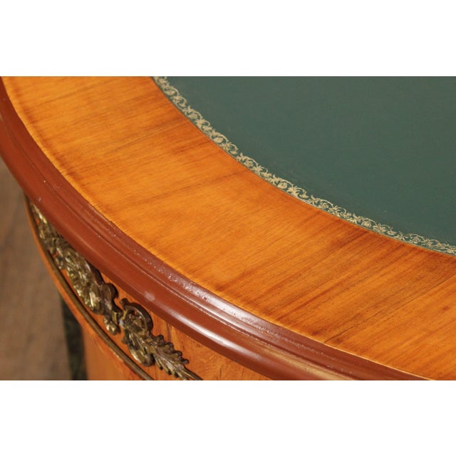 Classical Revival Walnut Ormolu Mounted Desk With Leather Top For Sale - Image 15 of 18