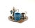 A vintage four piece coffee set featuring a luxury blue porcelain mug handcrafted in germany by litolff. The ensemble...
