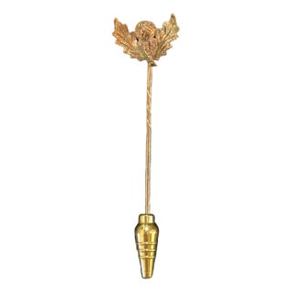 Mid 20th Century Gold-Filled Leaf Shaped Stickpin For Sale