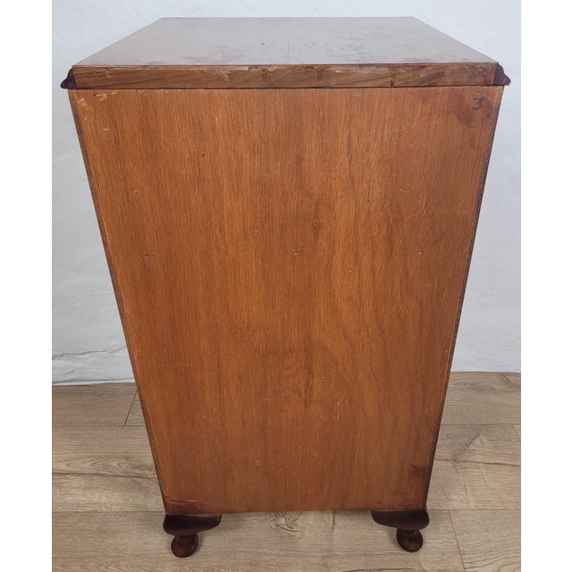Mid-Century Walnut Bedside Cabinet with Shell Carvings, 1960 For Sale - Image 17 of 18