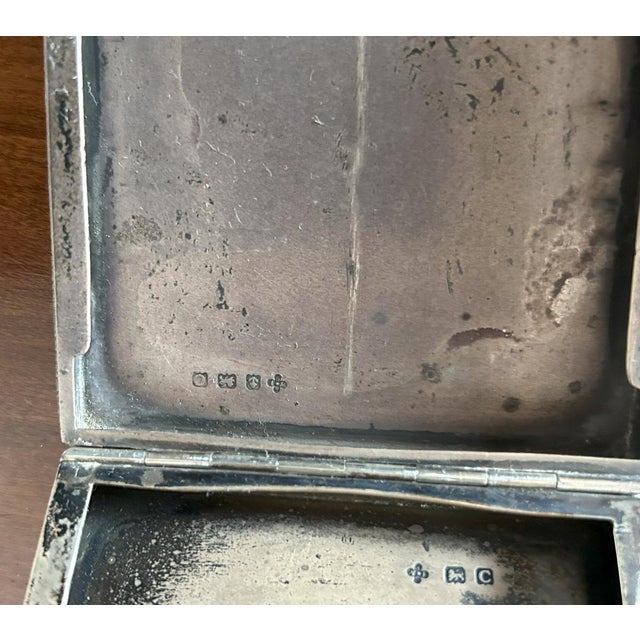 Art Deco Silver Table Clock from William Base & Sons, Birmingham, 1927 For Sale - Image 13 of 18