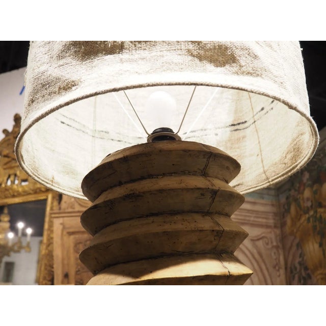 Beige 17th Century Carved French Walnut Wine Press Floor Lamp For Sale - Image 8 of 12