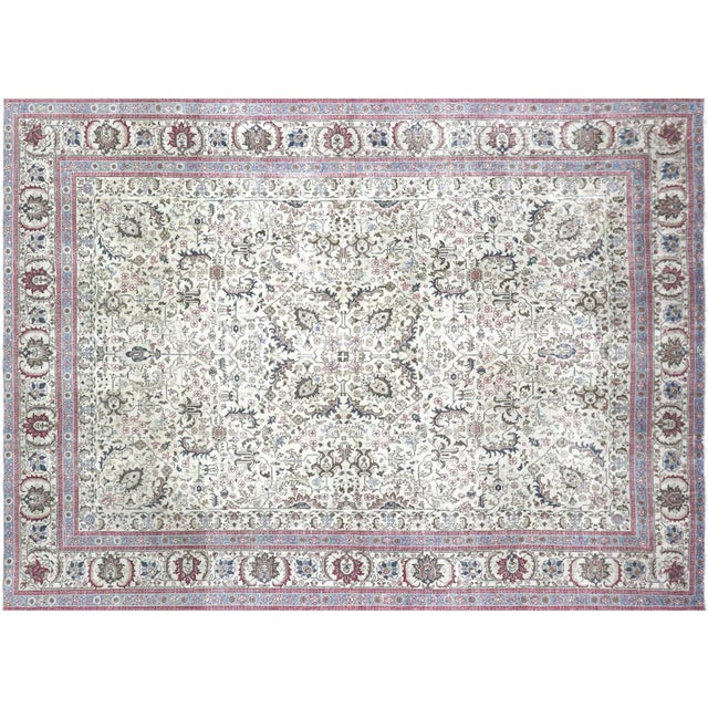 Textile 1940s Persian Tabriz Rug For Sale - Image 7 of 7