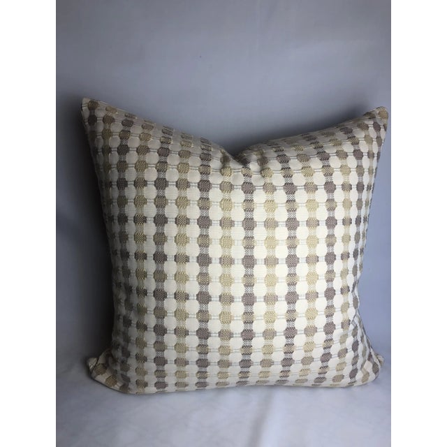 2020s Massoud Fabric Textured Plaid Pillow For Sale - Image 5 of 5