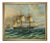 Baltimore Clipper Architect Framed Oil Painting Print on Canvas in Antiqued Gold Frame For Sale