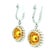 Contemporary Italian Two-Tone Garnet & Diamond Drop Earrings in 14k Gold, A Pair For Sale - Image 3 of 8