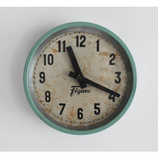 This is a very rare industrial clock produced by Figaro company in the 1950’s. It was sourced from the legendary Zbrojovka...
