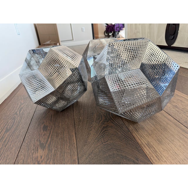 2000 - 2009 Tom Dixon Etch Pendants (3) Stainless For Sale - Image 5 of 14