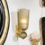 Metal Pair of Modernist Hand-Blown Murano Fluted Glass Sconces in Frosted Smoked Topaz For Sale - Image 7 of 18