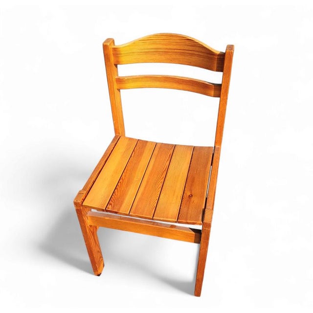 Wood Pine Dining Chairs, 1970s, Set of 4 For Sale - Image 7 of 10