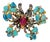 Bochic "Orient" Opal, Multi Sapphires & Ruby Ring Set In 18K Gold & Silver For Sale