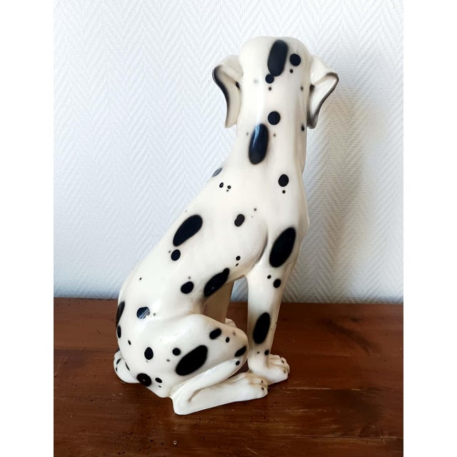 Black Vintage Ceramic Dalmatian Dog, Italy, 1970s For Sale - Image 8 of 14