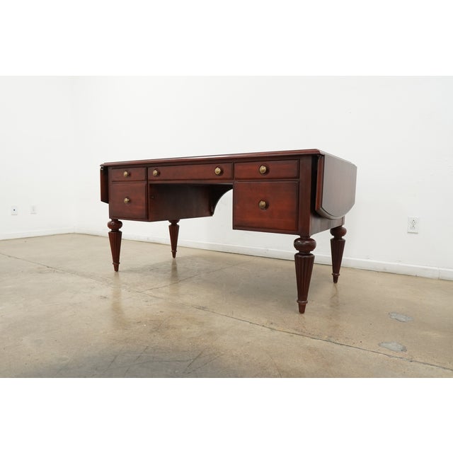 Vintage Ethan Allen British Classics Marshall Drop Leaf Desk For Sale - Image 9 of 18