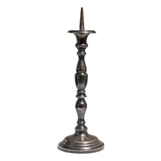 Early 20th Century France Gray Silver Candlestick For Sale