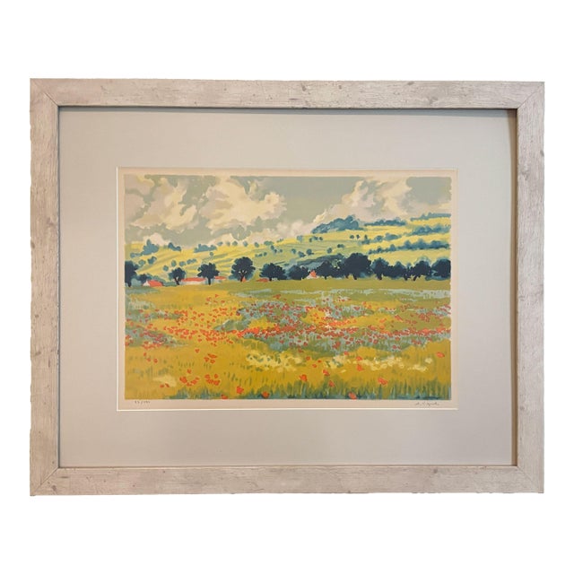1982 Signed Pastoral Landscape Painting For Sale