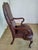 Burgundy Naugahyde Queen Anne Open Armchair - Late 20th Century For Sale - Image 4 of 11