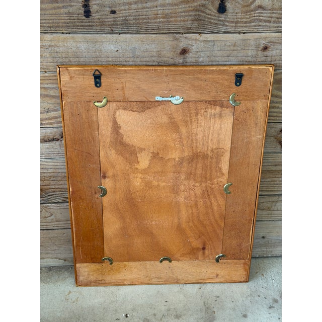 Vintage Coastal Tortoise Bamboo & Woven Rattan Wall Mirror For Sale - Image 10 of 12