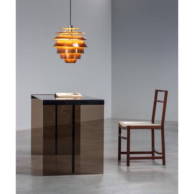 Lady Desk in Smoked Tempered Glass, 1970 For Sale - Image 11 of 11