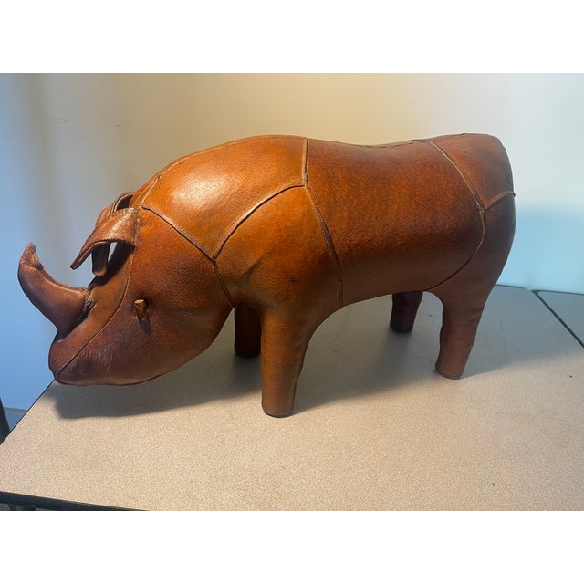 Coffee 1960s All Leather Abercrombie and Fitch Rhino For Sale - Image 8 of 16