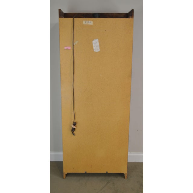 Campaign Style Vintage Narrow Tall Curio Display Chairish