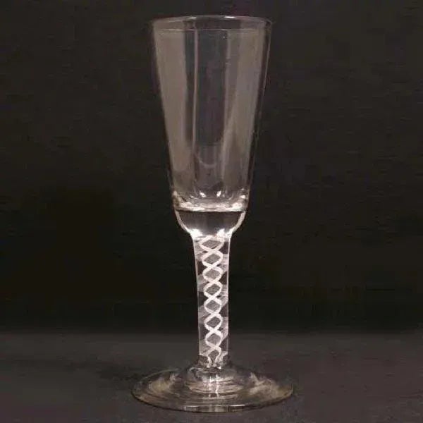 Traditional Early Double-Series Opaque Cotton Twist Stem Ale Glass For Sale - Image 3 of 6