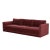 Boho Chic Willow Berry Red with Mauve Piping Modular Performance Velvet Sofa For Sale - Image 3 of 9