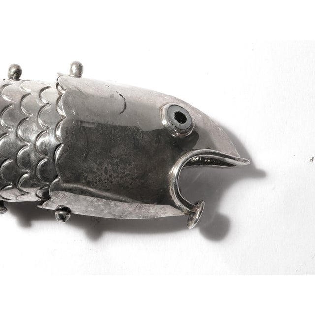 Los Castillo Taxco Mexican Silver Plate Articulated Fish Bottle Opener Circa 1980 Los Castillo of Taxco made this...