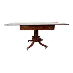 19th Century Antique Regency. Style Mahogany Drop-Leaf Sofa Console Table.