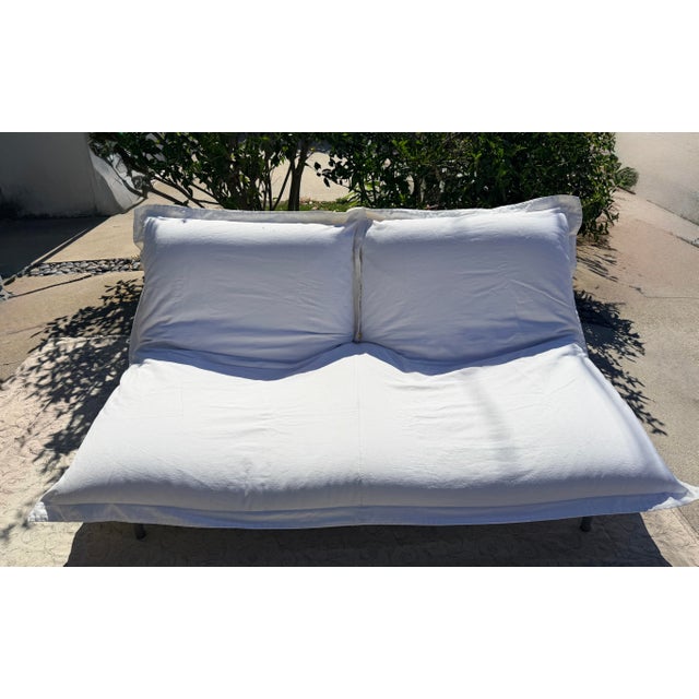 Attributed Ligne Roset Calin Loveseat – Designer Sofa, Adjustable Back Price:$450. Description: Vintage Ligne Roset...