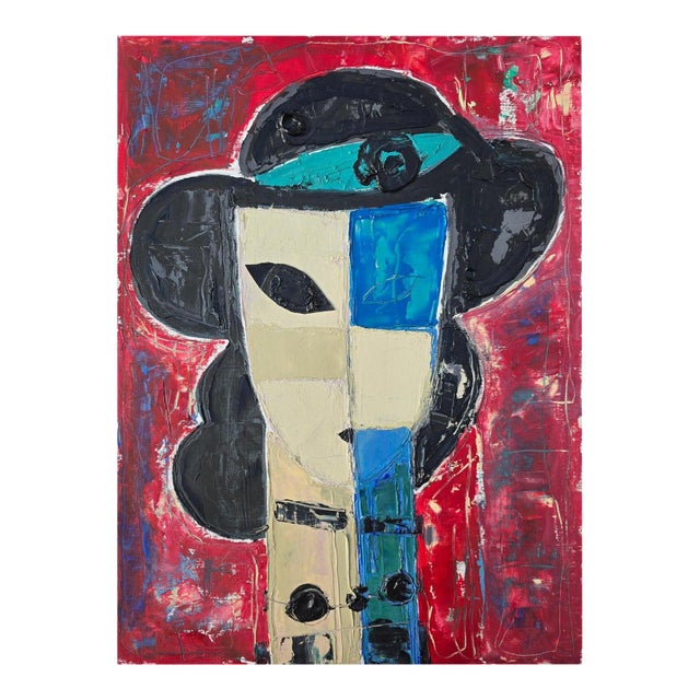 14.2" by 18.9" Original Oil Painting 'Portrait of a Woman', Unframed For Sale
