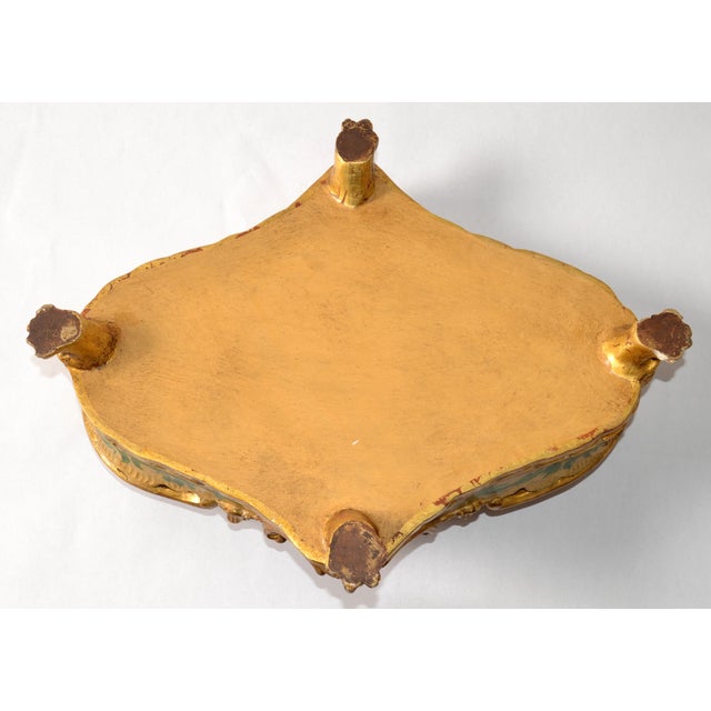 1950s Giltwood Neoclassical Florentine Wood Box Acanthus Leaves Claw Feet Italy For Sale - Image 13 of 15