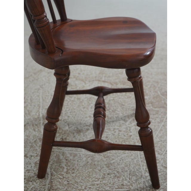 Wood Set of 8 Frederick Duckloe Cherry Windsor Dining Chairs For Sale - Image 7 of 18